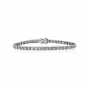 Modern 14k Gold Square Diamond Tennis Bracelet Fine Jewelry for Women