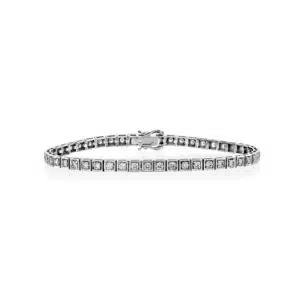 Modern 14k Gold Square Diamond Tennis Bracelet Fine Jewelry for Women