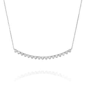 Gold Diamond Graduated Necklace For Women Fine Jewelry