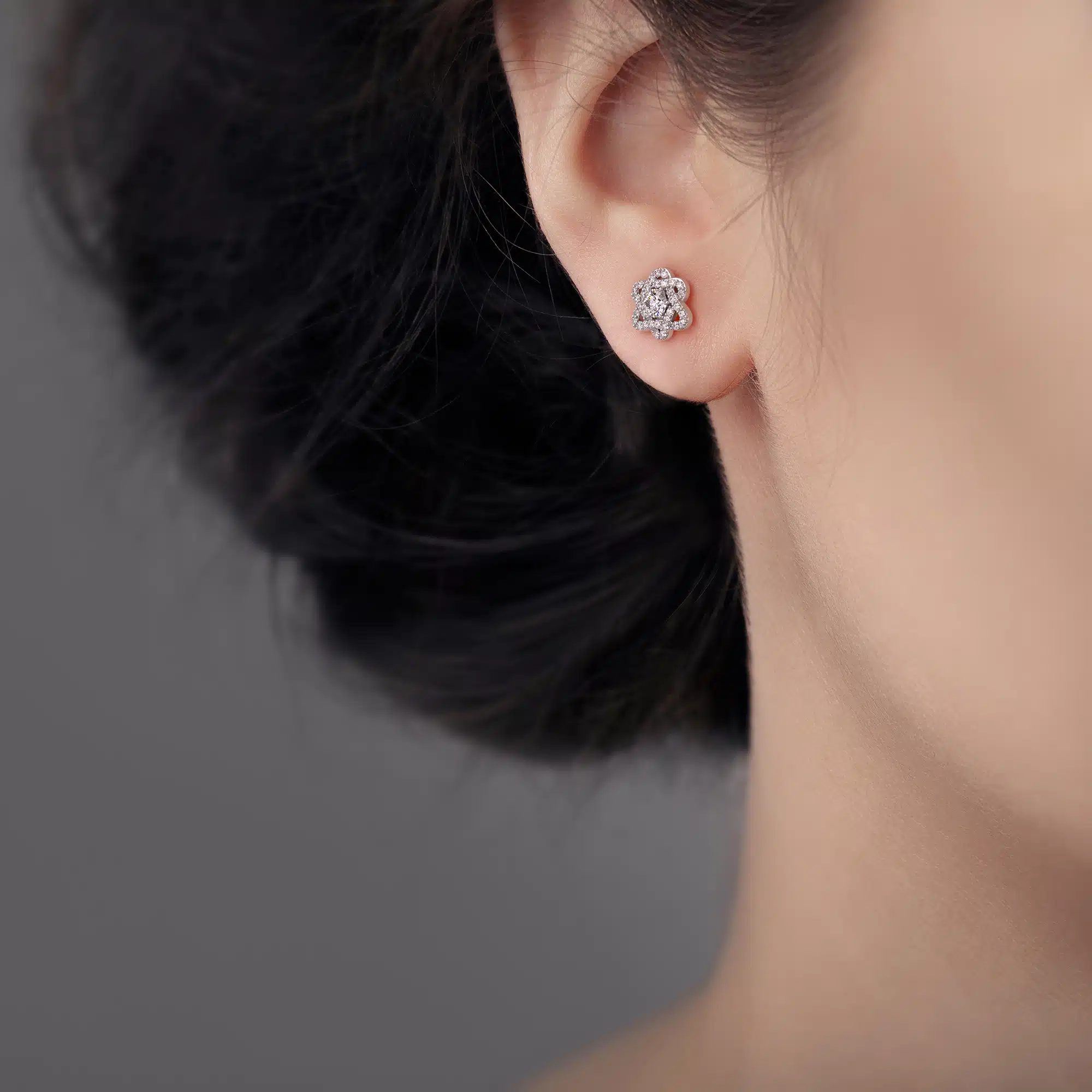 CP-0010A - White Gold Earrings
