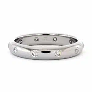 Lab Diamonds Elegant Women's Wedding Band 14K White Gold