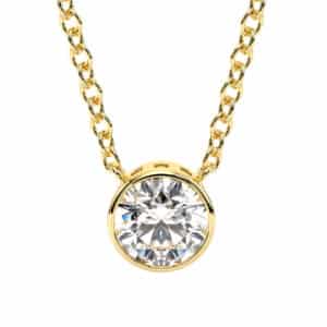 Elegant Bezel Lab Diamond Necklace For Everyday Sophistication