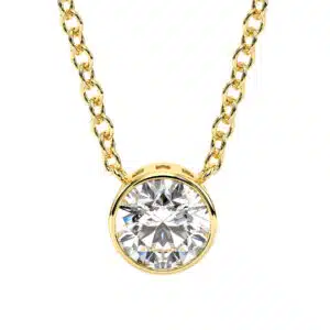 Elegant Bezel Lab Diamond Necklace For Everyday Sophistication