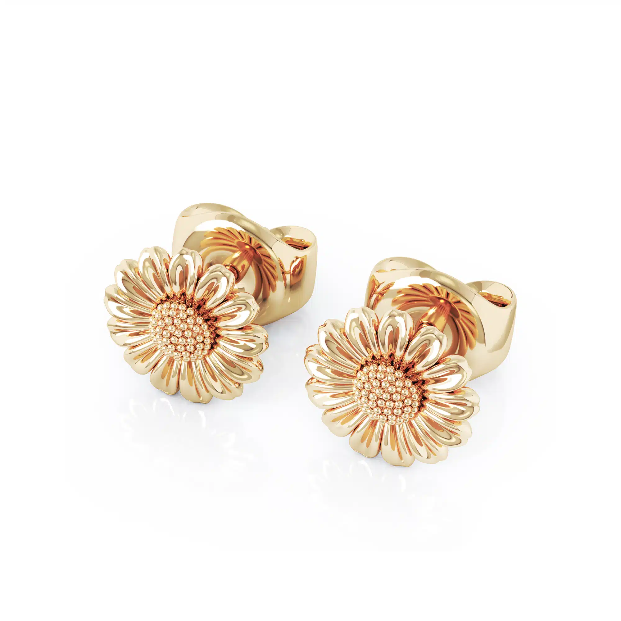 EP-0017C gold suflower earring