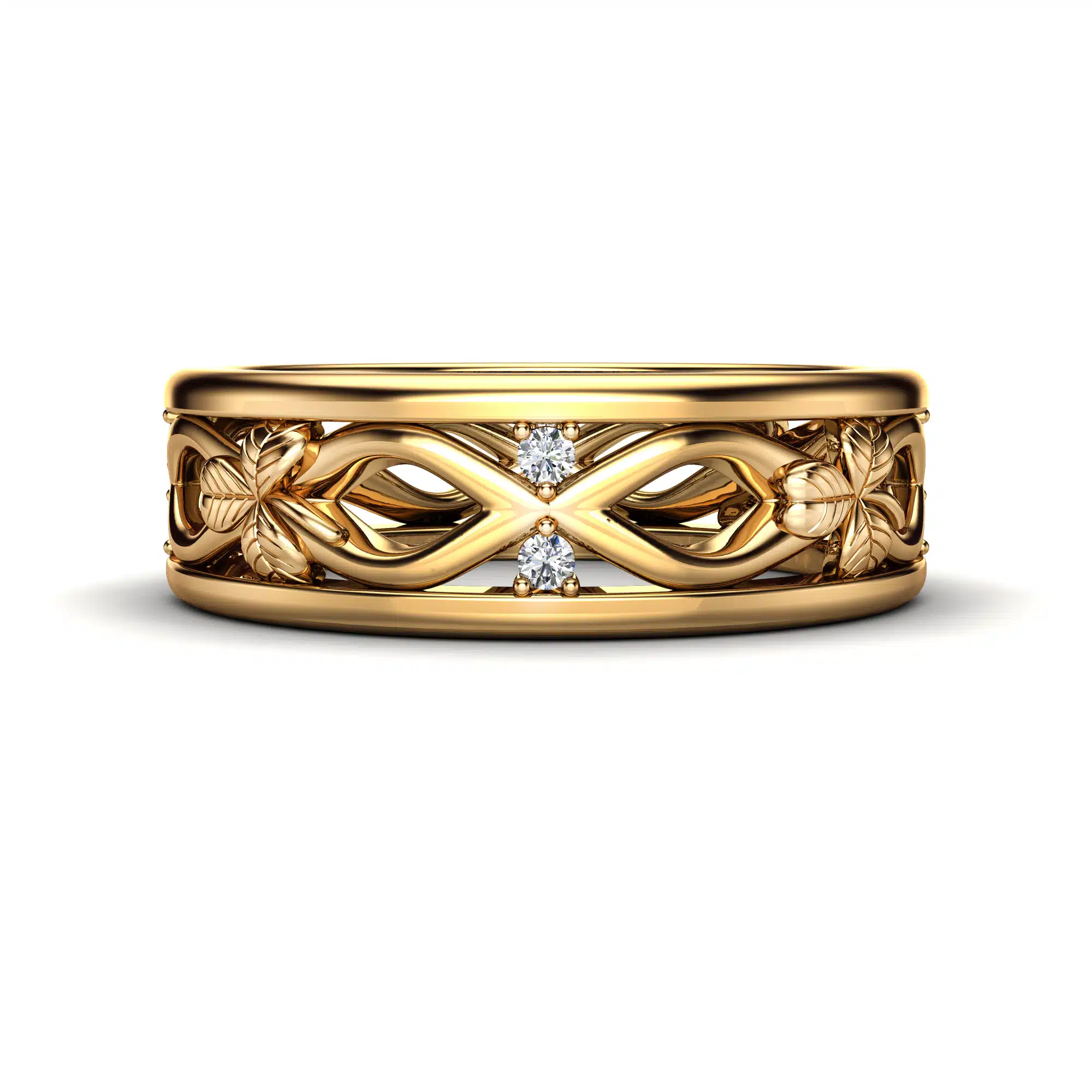 CD-0122-MBand Yellow Gold (1)