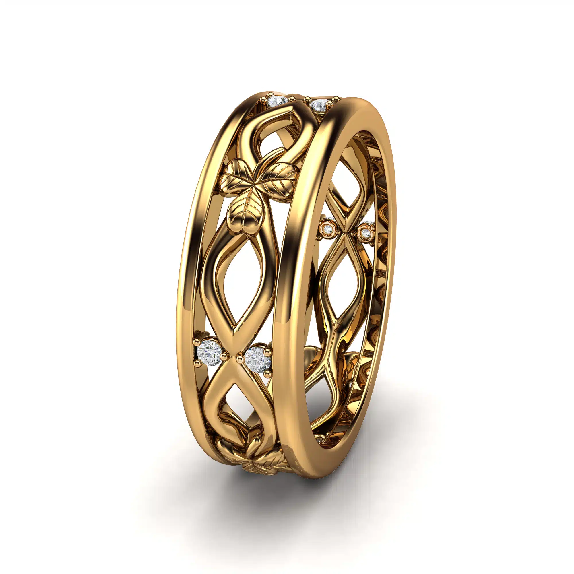 CD-0122-MBand Yellow Gold (3)