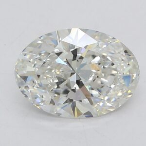 Lab Created 2.37 Carat F VS1 Oval Diamond