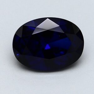 1.00 Carat Oval Lab Blue Sapphire