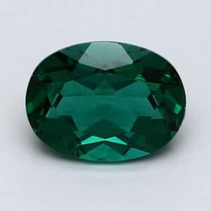 2.00 Carat Oval Lab Green Emerald