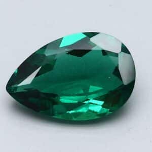 2.00 Carat Pear Lab Green Emerald