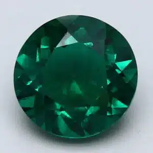 1.00 Carat Round Lab Green Emerald