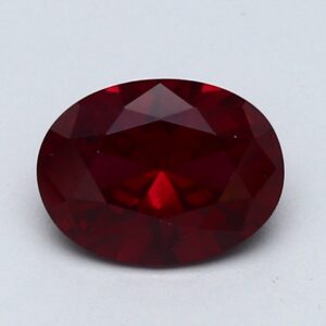 1.00 Carat Oval Lab Red Ruby