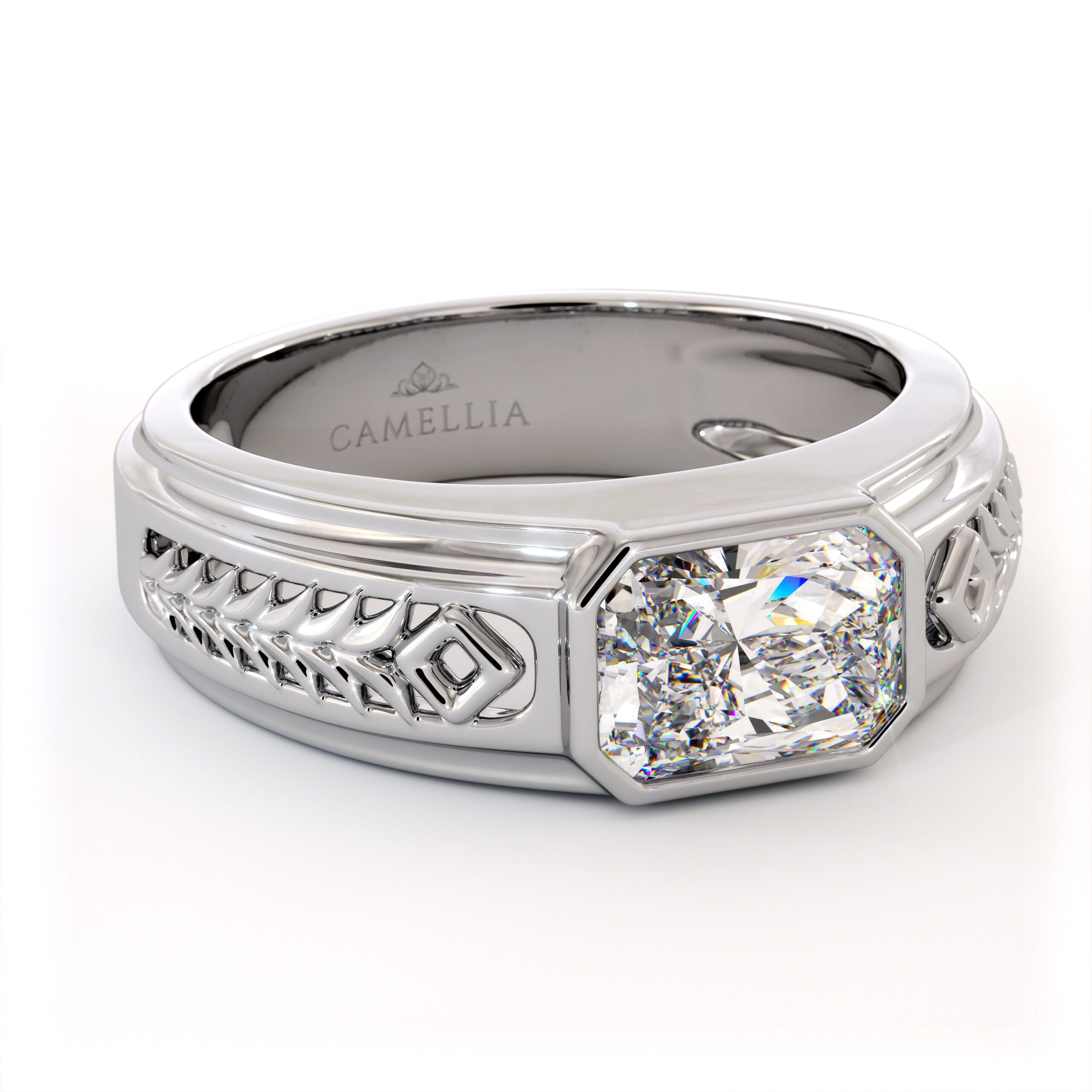 ME-0006R white gold men ring (4)