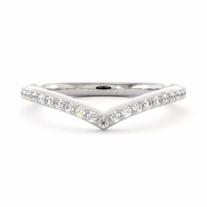 Curved Pavé Stacking Band With Precision Diamond Accent Design