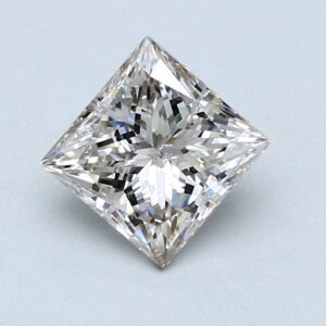 Natural 1.21 Carat H SI1 Princess Diamond