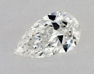 Natural 0.9 Carat F SI1 Pear Diamond