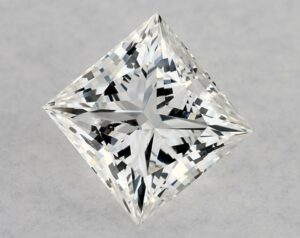Natural 0.71 Carat E SI1 Princess Diamond