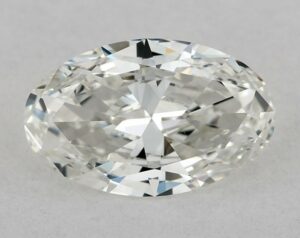 Natural 0.52 Carat H VVS2 Oval Diamond
