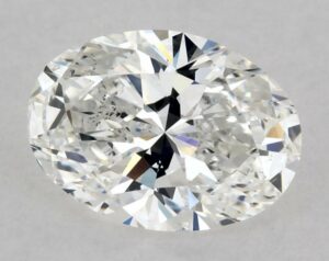 Natural 0.7 Carat F SI1 Oval Diamond
