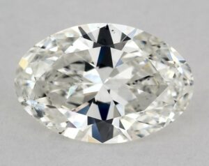 Natural 0.54 Carat H SI1 Oval Diamond