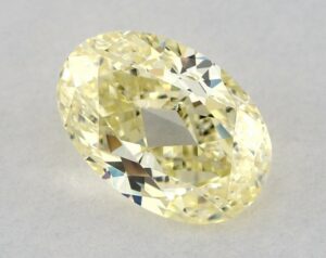 Natural 1 Carat Yellow VVS2 Oval Diamond