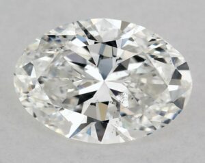 Natural 0.5 Carat F SI1 Oval Diamond