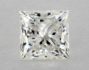 Natural 1.62 Carat J Princess Diamond
