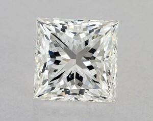 Natural 1.51 Carat H SI1 Princess Diamond