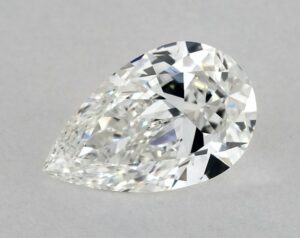 Natural 0.7 Carat F VVS2 Pear Diamond