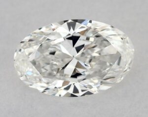 Natural 0.53 Carat F VVS2 Oval Diamond