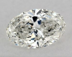 Natural 0.53 Carat H SI2 Oval Diamond