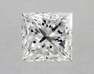 Natural 1 Carat F SI2 Princess Diamond