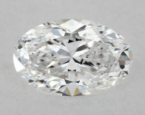 Natural 0.74 Carat D SI2 Oval Diamond