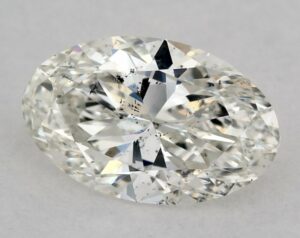 Natural 0.51 Carat I SI2 Oval Diamond