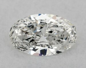 Natural 0.5 Carat F SI2 Oval Diamond