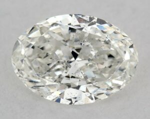 Natural 0.5 Carat H SI2 Oval Diamond