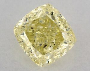 Natural 2.51 Carat Yellow SI1 Cushion Diamond