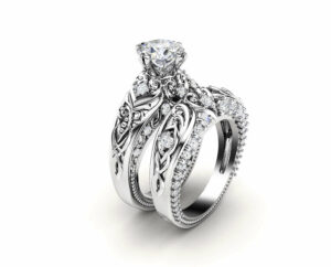 Lab Diamonds Pave Contoured Matching Band