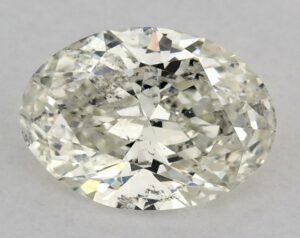 Natural 0.62 Carat K SI2 Oval Diamond