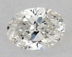 Natural 0.54 Carat H SI2 Oval Diamond