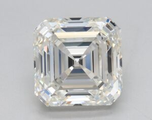 Lab Created 3.01 Carat H VVS2 Asscher Diamond