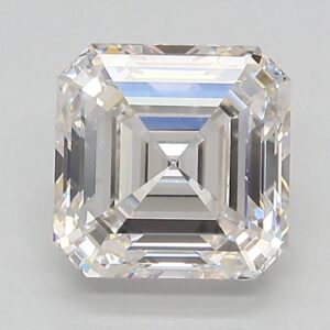 Lab Created 2.31 Carat H VS1 Asscher Diamond