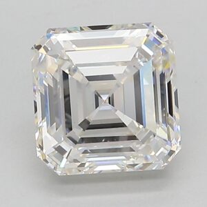 Lab Created 2.62 Carat G VS1 Asscher Diamond