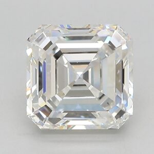 Lab Created 2.54 Carat G VS1 Asscher Diamond