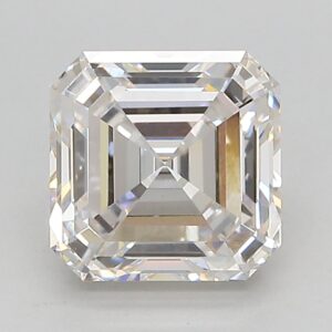 Lab Created 2.61 Carat H VS1 Asscher Diamond