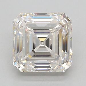 Lab Created 2.38 Carat H VS2 Asscher Diamond