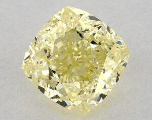 Natural 1.63 Carat Yellow SI1 Cushion Diamond