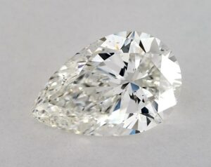 Natural 4.11 Carat H SI1 Pear Diamond