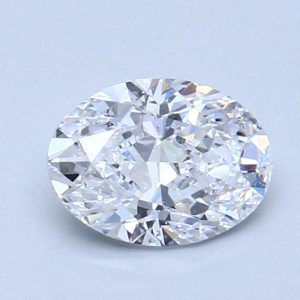 Natural 0.91 Carat D VS2 Oval Diamond