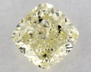 Natural 1.3 Carat Yellow VVS2 Cushion Diamond